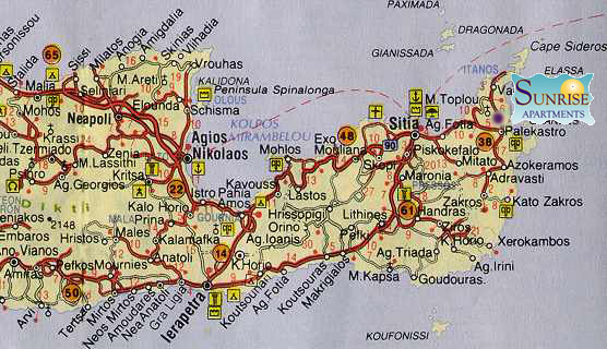 sunrise apartments location on the map